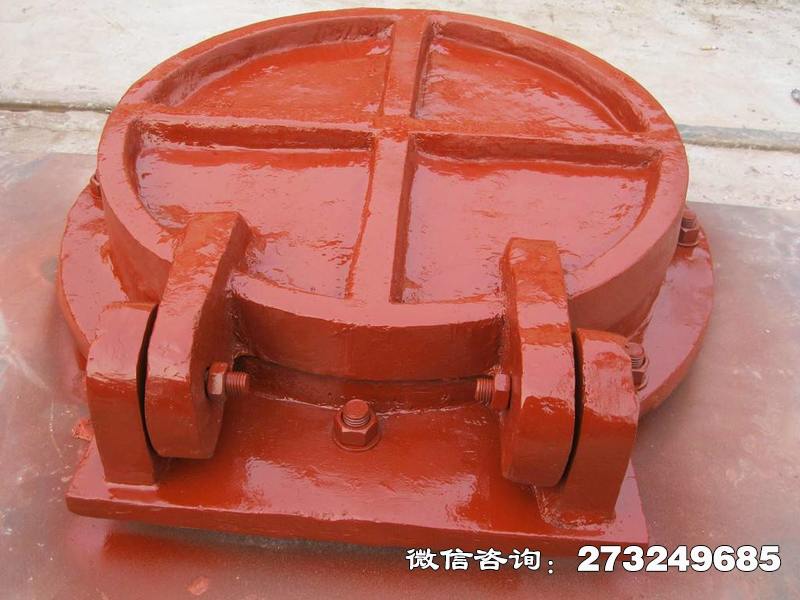 pm圆形铸铁拍门在小型水利设施中发挥着重要作用，如小型灌溉渠道和农村排水系统。铸铁材质使其坚固耐用且成本较低。当水流推动时，pm圆形铸铁拍门开启让水排出；水流停止，它自动关闭防止倒流，满足小型水利设施的基本排水需求，保障农田灌溉和农村排水的顺畅进行。