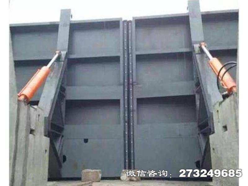 液压双控翻板闸门是一种高效水利机械设备，采用液压驱动实现快速启闭。该闸门具备双侧控制功能，确保操作的灵活性和可靠性。翻板设计使得水流通过顺畅，同时具备良好的密封性能，有效控制水位和流量。适用于各种水利工程，如水库、河道、灌溉系统等，保障了水资源的合理调度和防洪安全。