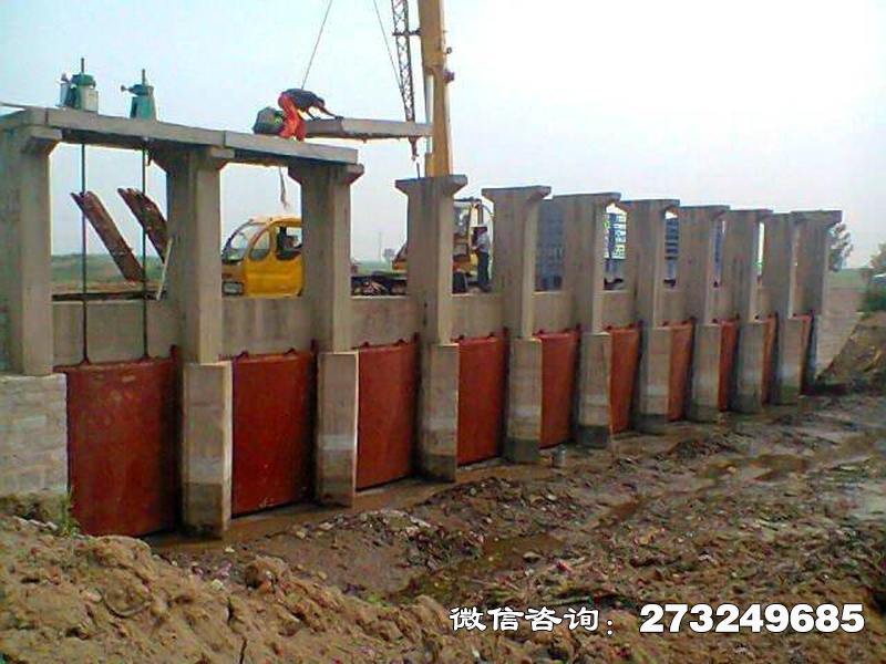 小型水库闸门是一种用于调节和控制水流的水利机械设备，通常安装在小型水库或河流的适当位置。它由坚固的金属结构组成，具备手动或电动启闭功能，能够有效管理水库的水位和流量，保障下游地区的灌溉、供水和防洪安全。